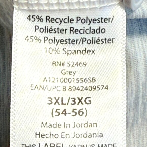 GEORGE Men's Short Sleeve Collared 3 Buttons Light Grey Polo Sz 3XL (54-56) NWOT - Picture 6 of 8